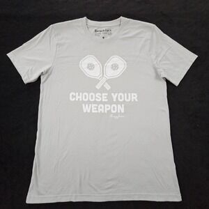Swing Juice Pickle Ball Choose Your Weapon Gray Short Sleeve T-Shirt Adult M